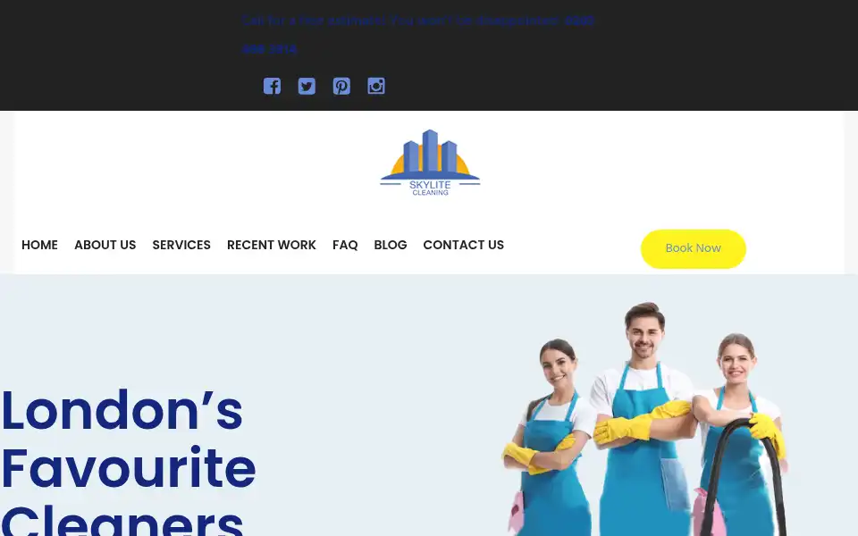Screenshot of skylitecleaning.co.uk