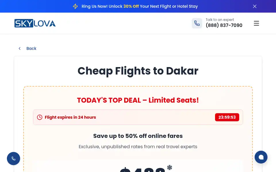 Screenshot of skylovatravel.com