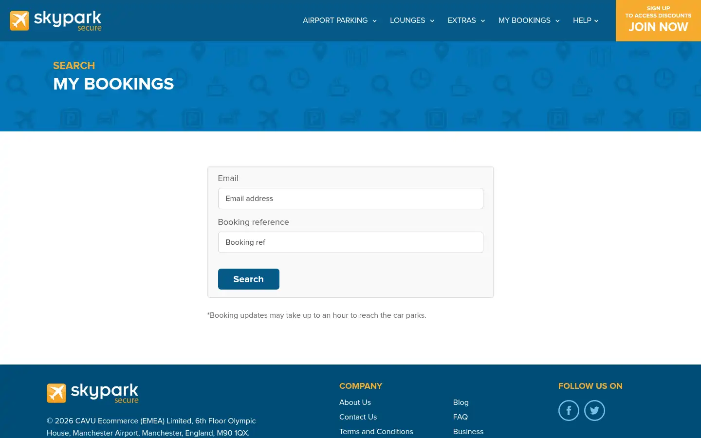 Screenshot of skyparksecure.com