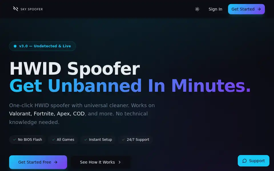 Screenshot of skyspoofer.com