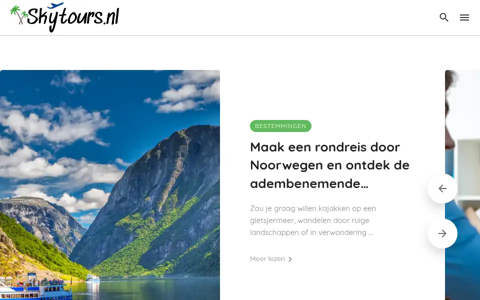 Screenshot of skytours.nl