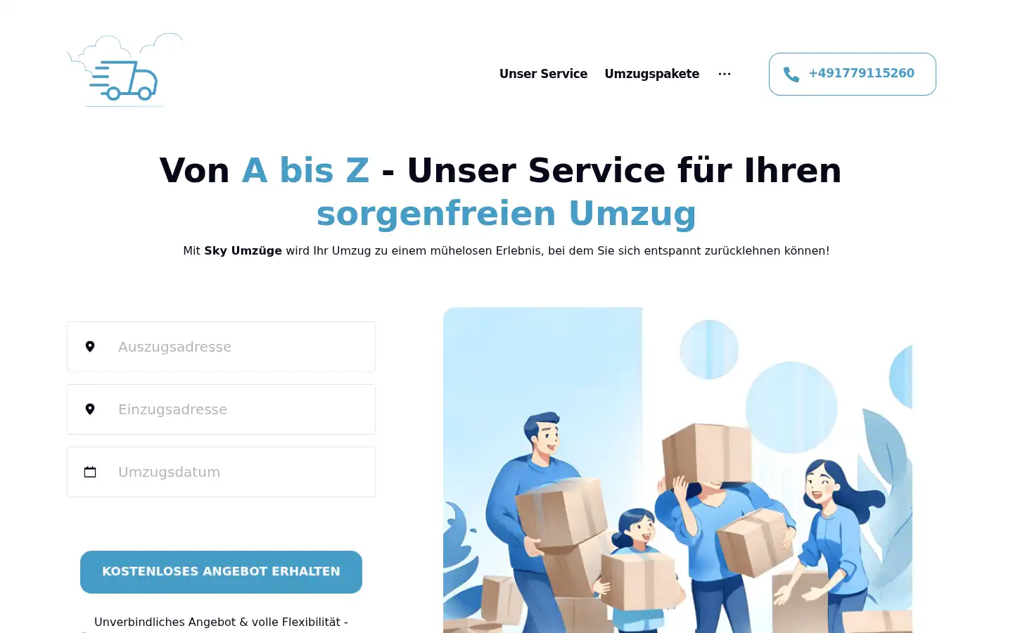 Screenshot of skyumzug.de