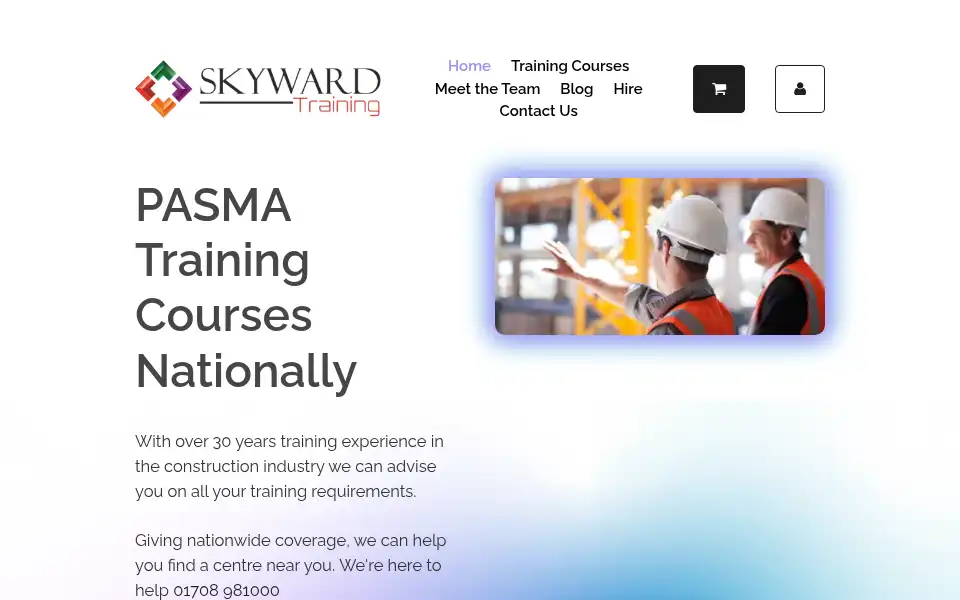 Screenshot of skywardtraining.co.uk