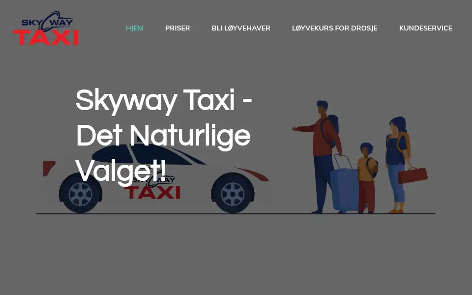 Screenshot of skywaytaxi.no