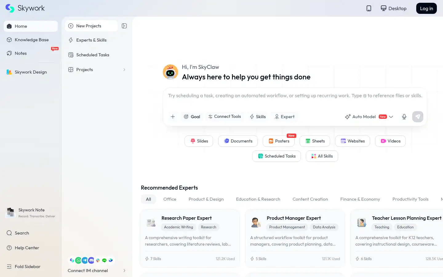 Screenshot of skywork.ai