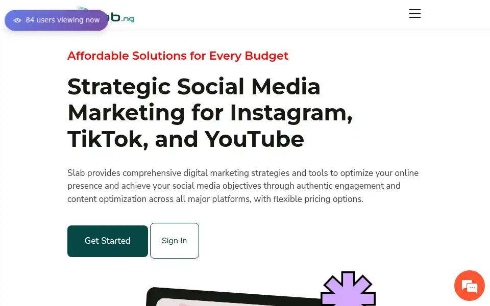 Screenshot of slab.ng
