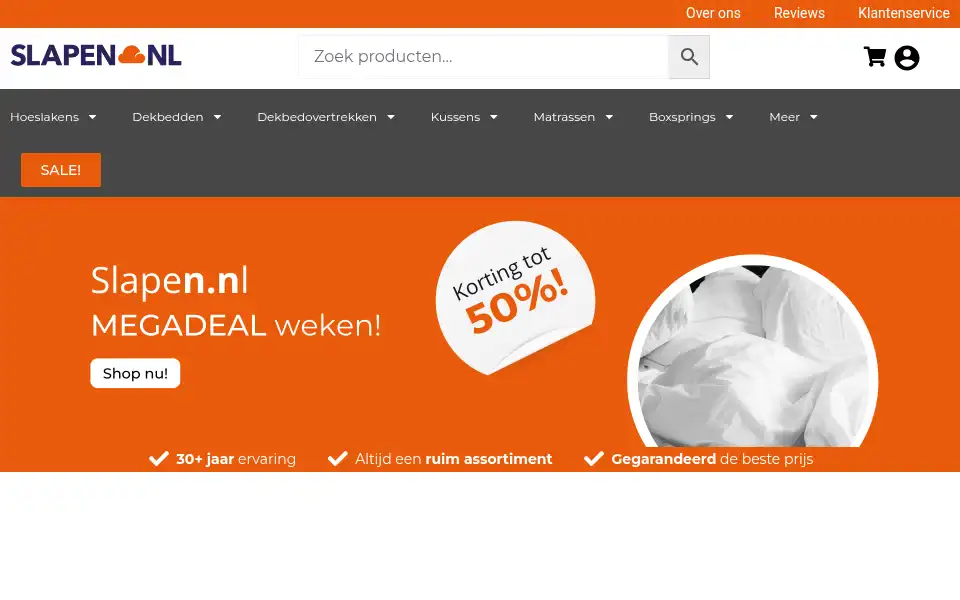 Screenshot of slapen.nl