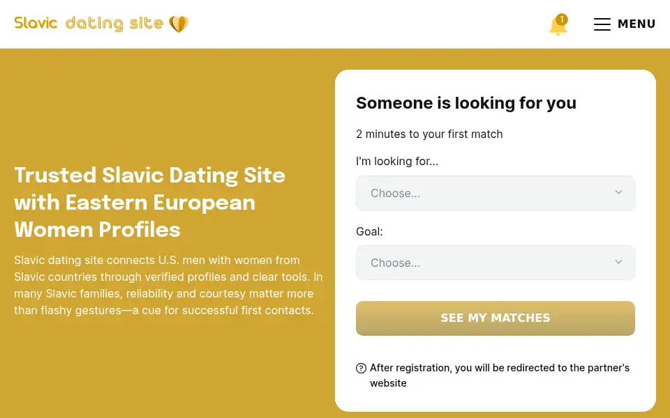 Screenshot of slavic-dating-site.com