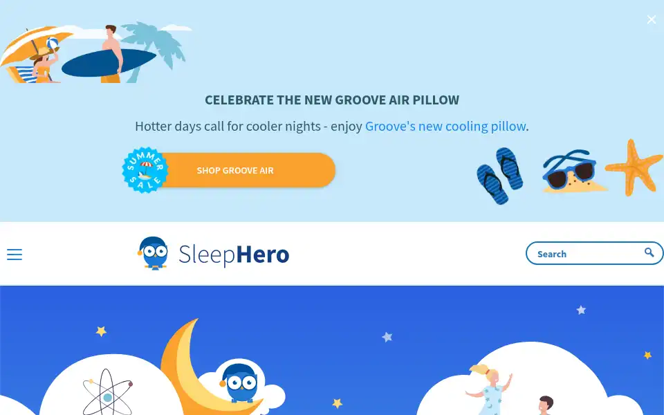 Screenshot of sleep-hero.co.uk