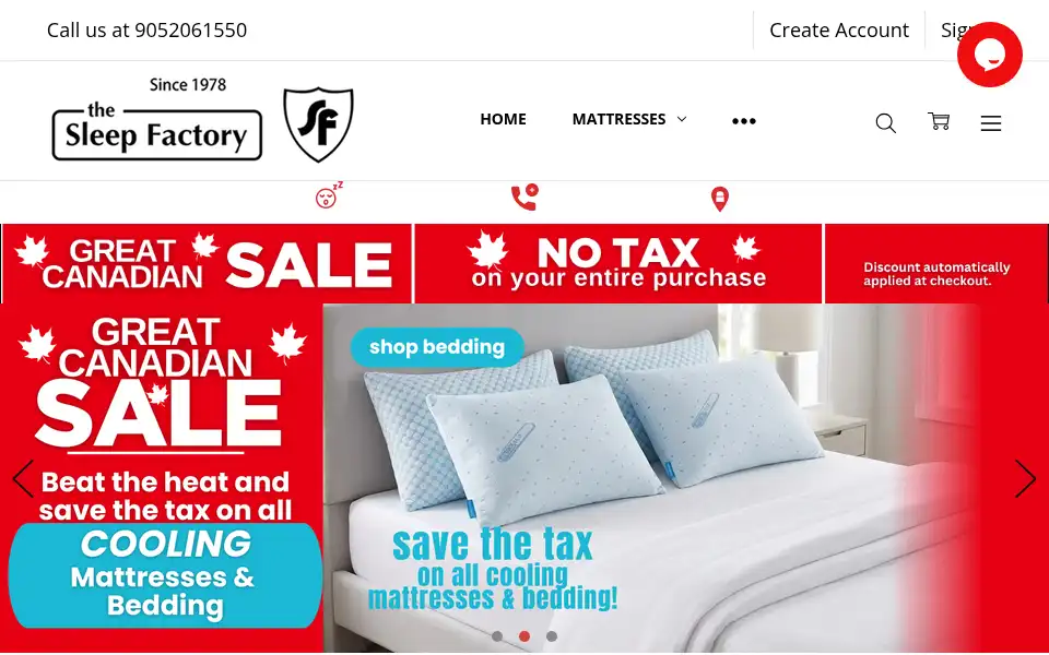 Screenshot of sleepfactory.com