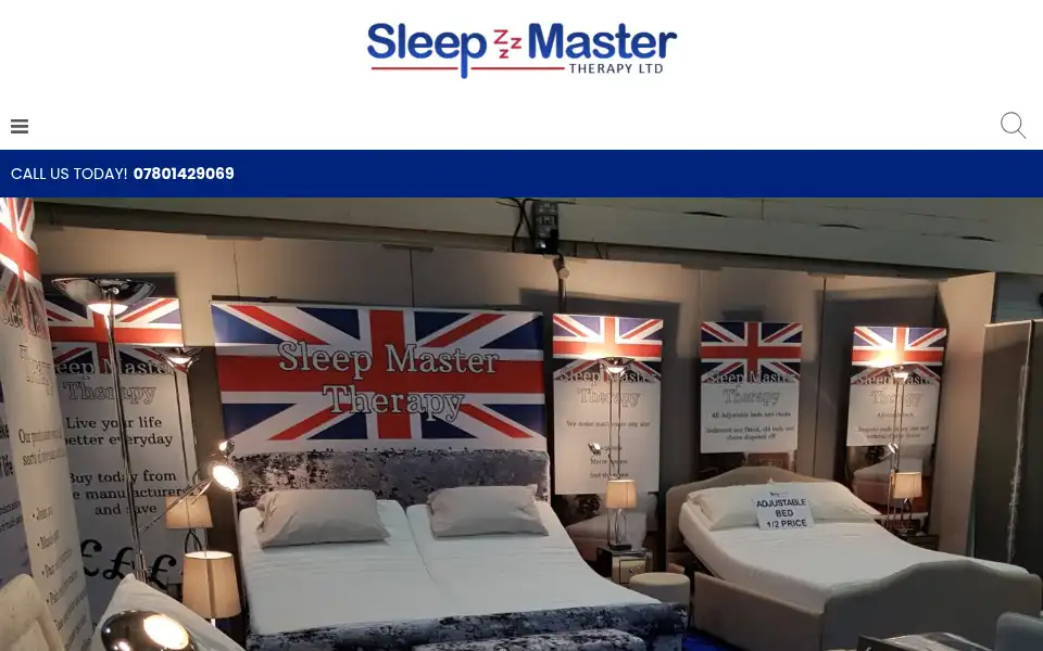 Screenshot of sleepmastertherapy.co.uk