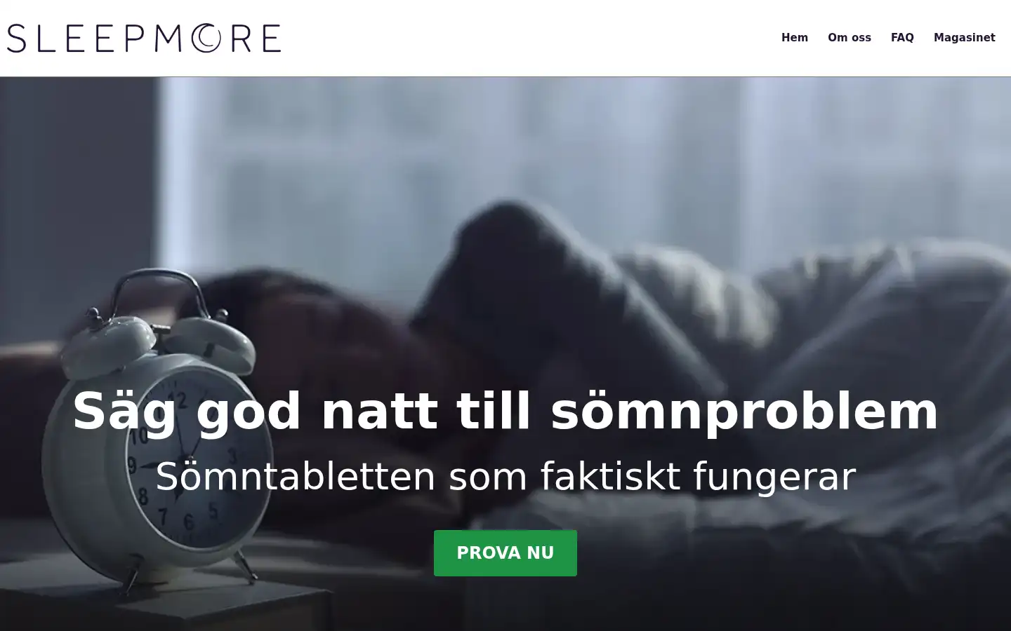 Screenshot of sleepmore.se