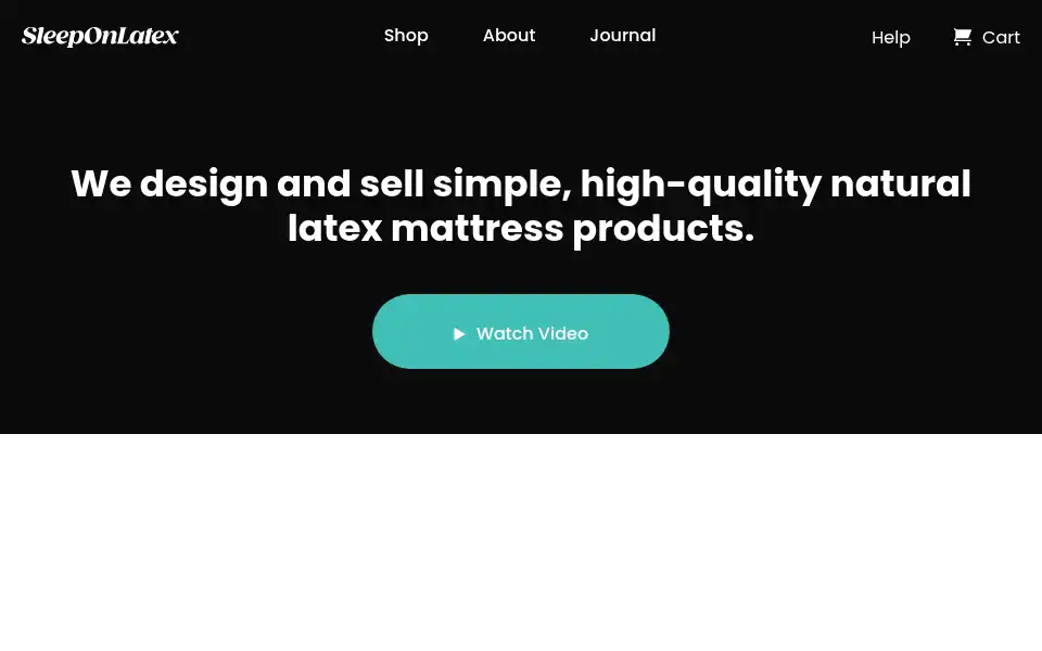 Screenshot of sleeponlatex.com