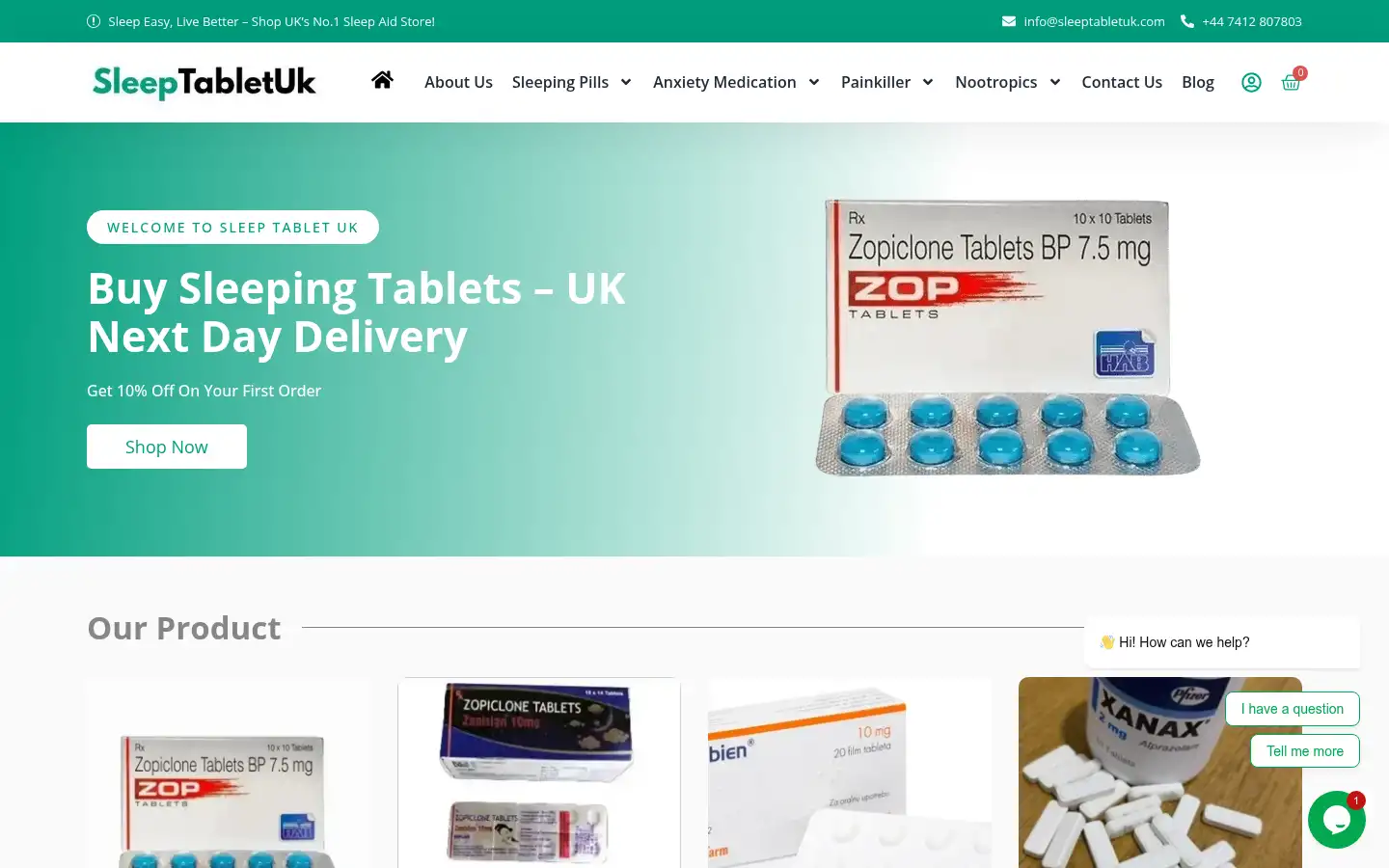 Screenshot of sleeptabletuk.com