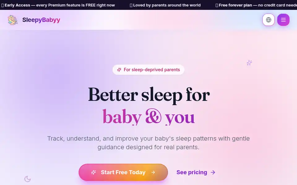 Screenshot of sleepybabyy.com