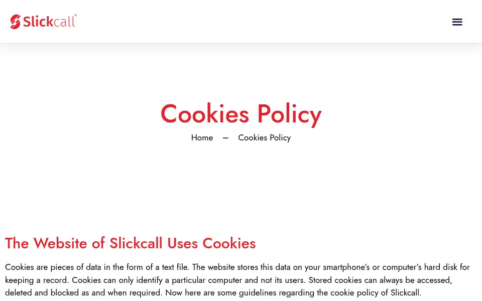 Screenshot of slickcall.com