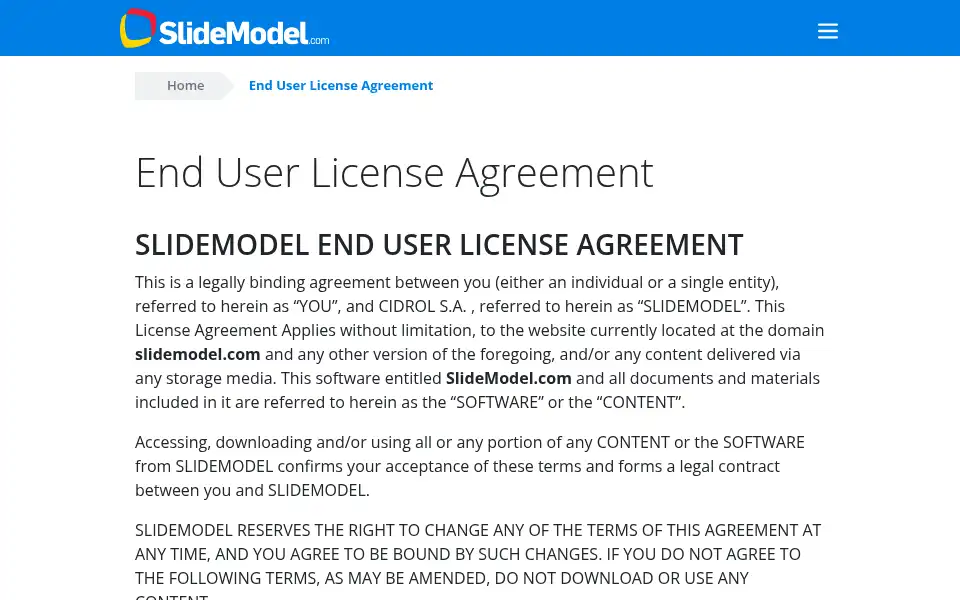 Screenshot of slidemodel.com