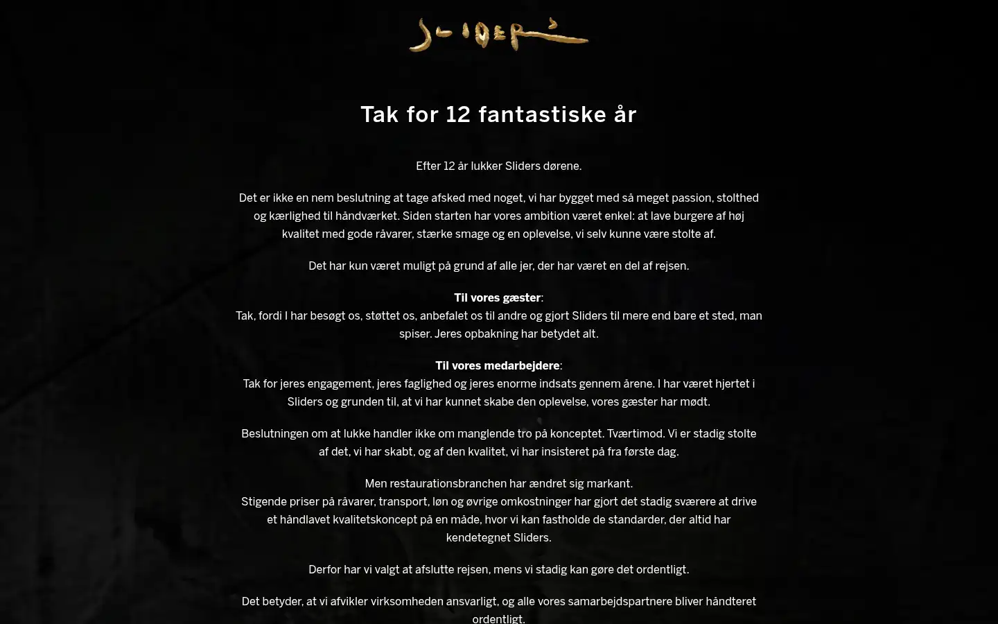 Screenshot of sliders.dk