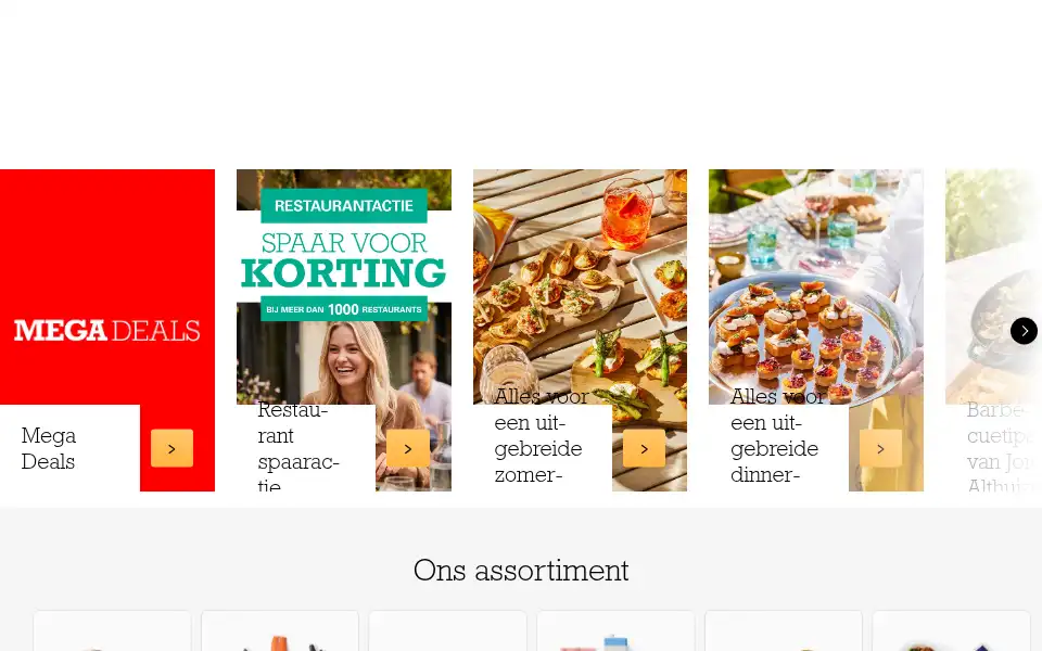 Screenshot of sligro.nl
