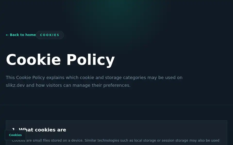 Screenshot of slikz.dev