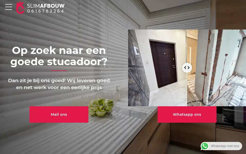 Screenshot of slimafbouw.nl