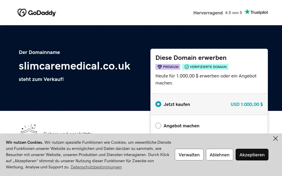 Screenshot of slimcaremedical.co.uk