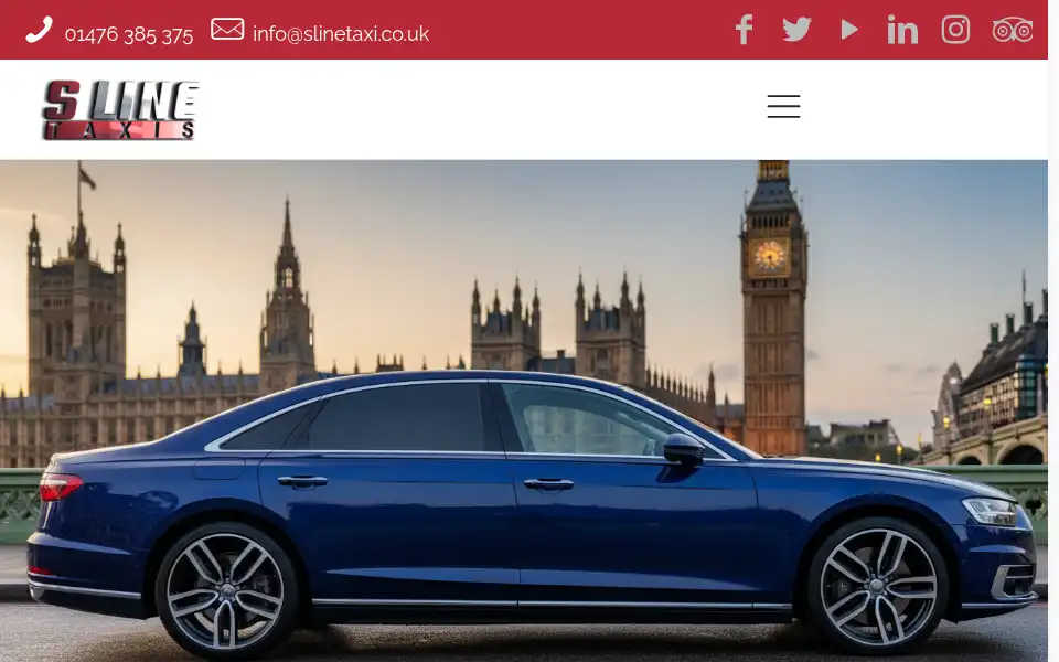 Screenshot of slinetaxi.co.uk