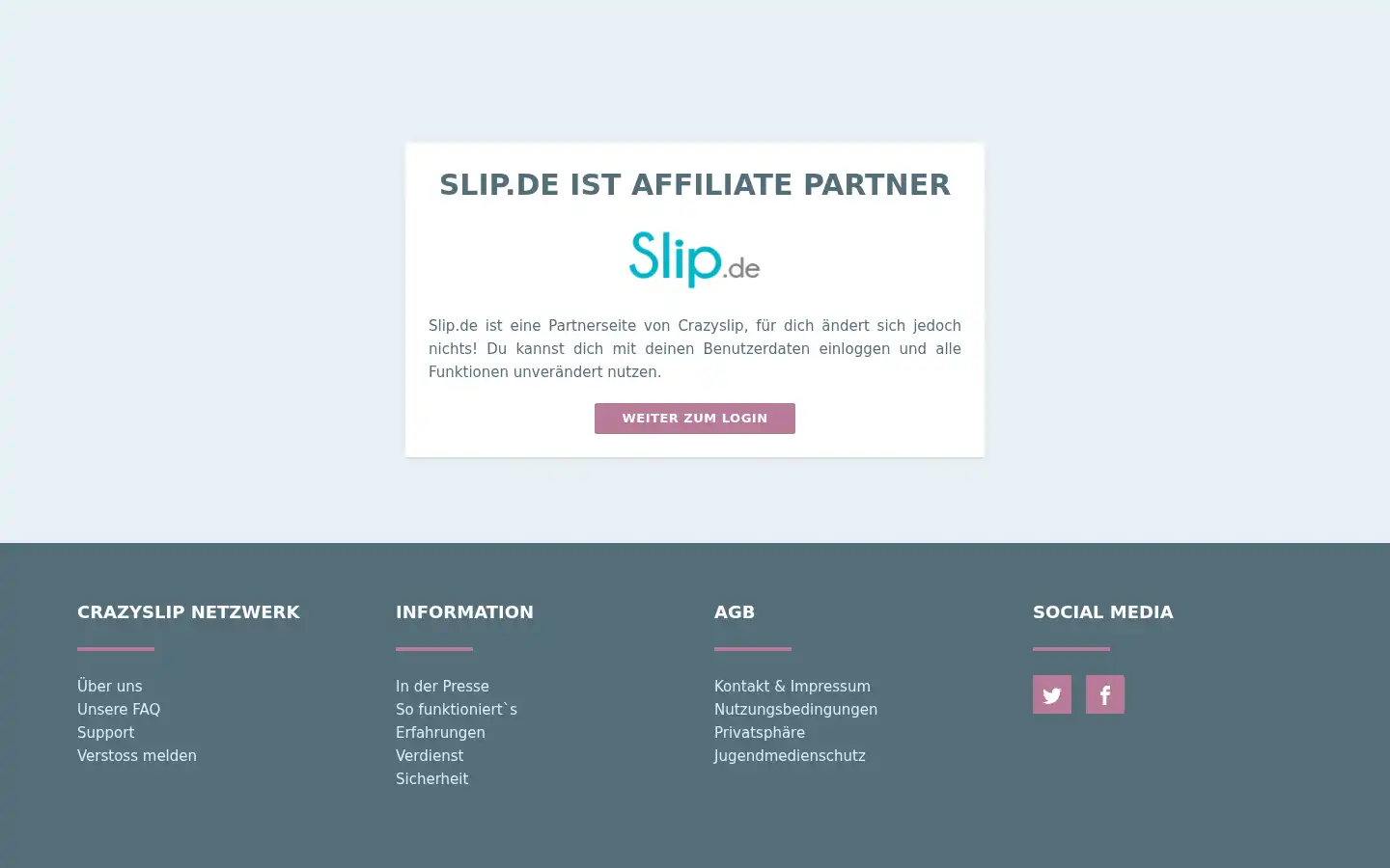 Screenshot of slip.de