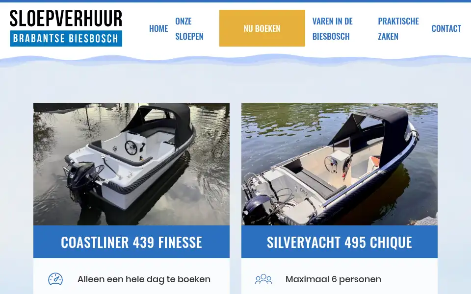 Screenshot of sloepverhuurbb.nl