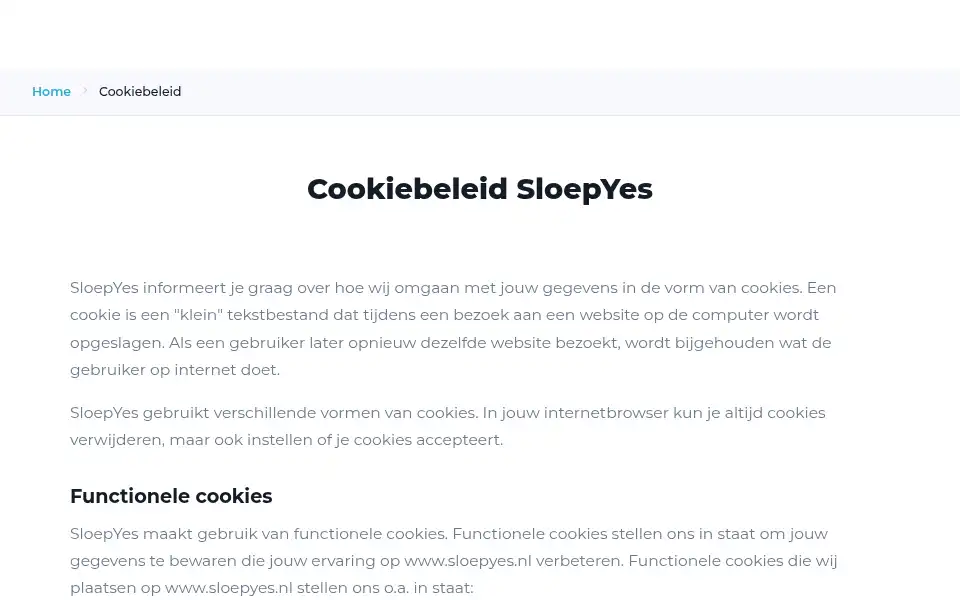 Screenshot of sloepyes.nl