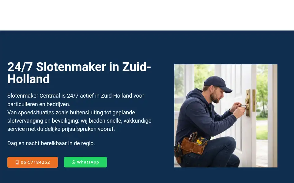 Screenshot of slotenmakercentraal.nl