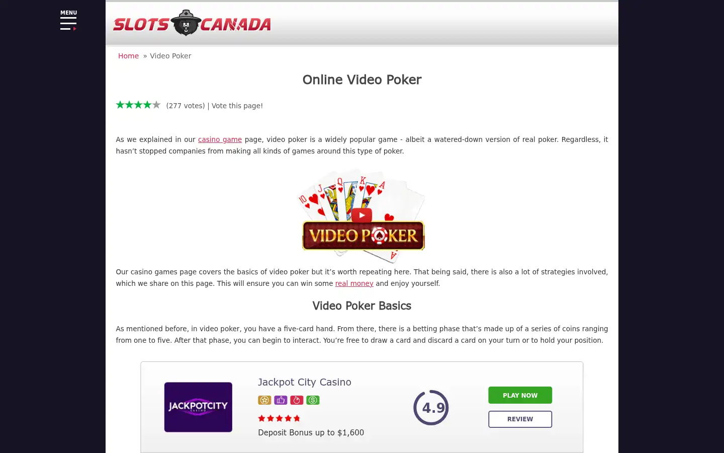 Screenshot of slots-online-canada.com