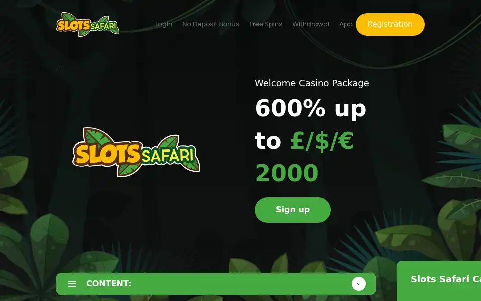 Screenshot of slots-safari.com