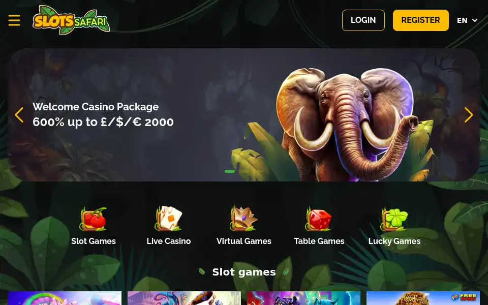 Screenshot of slotssafari.co