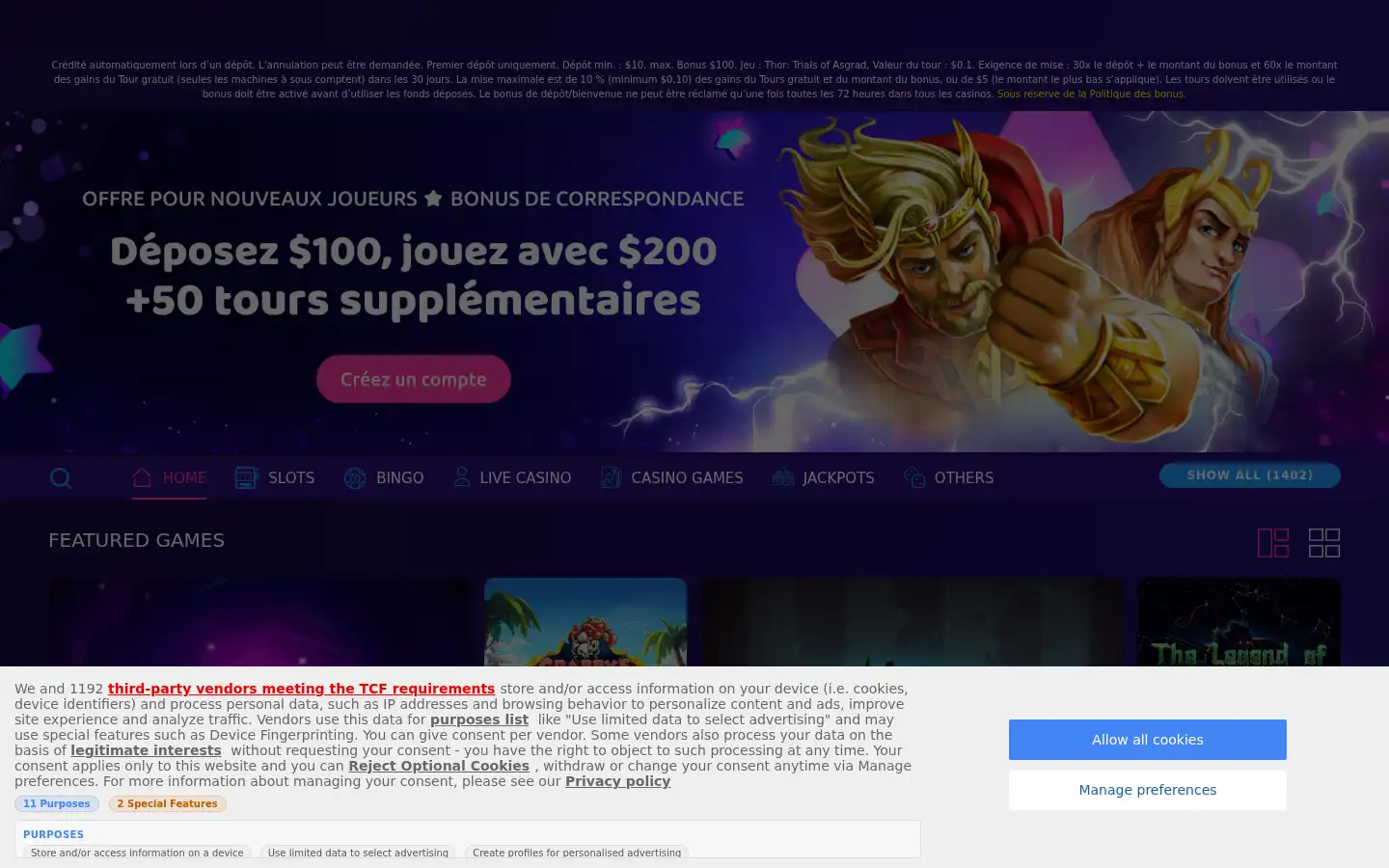 Screenshot of slotstars.com