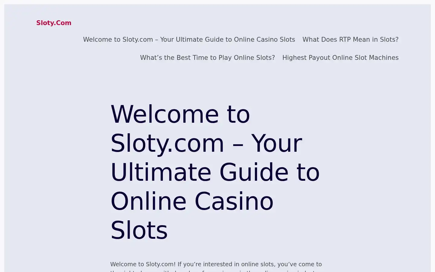 Screenshot of sloty.com