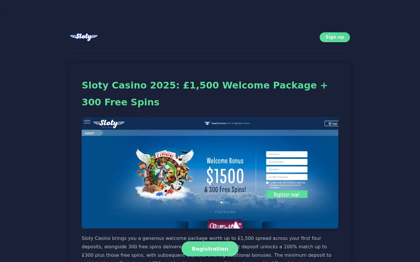 Screenshot of sloty.me.uk