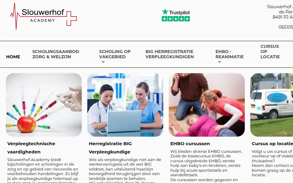 Screenshot of slouwerhof.nl
