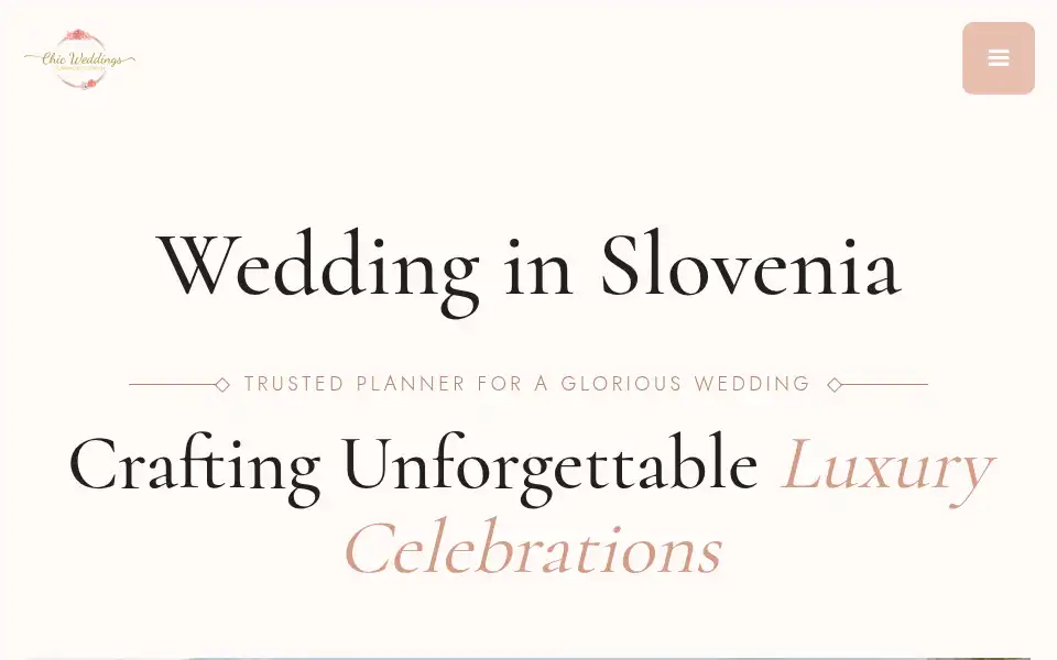Screenshot of sloveniaweddings.com