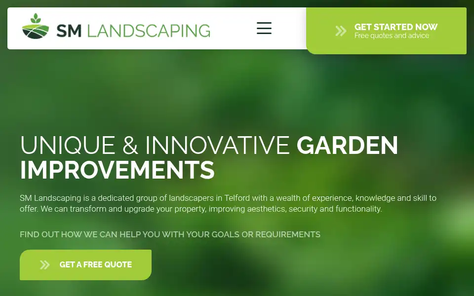Screenshot of sm-landscaping.co.uk
