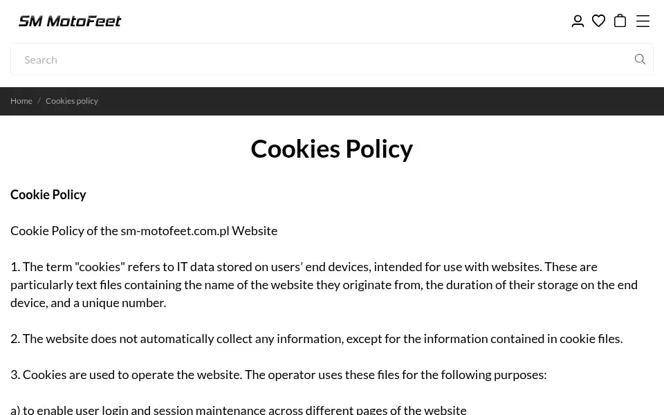 Screenshot of sm-motofeet.com.pl