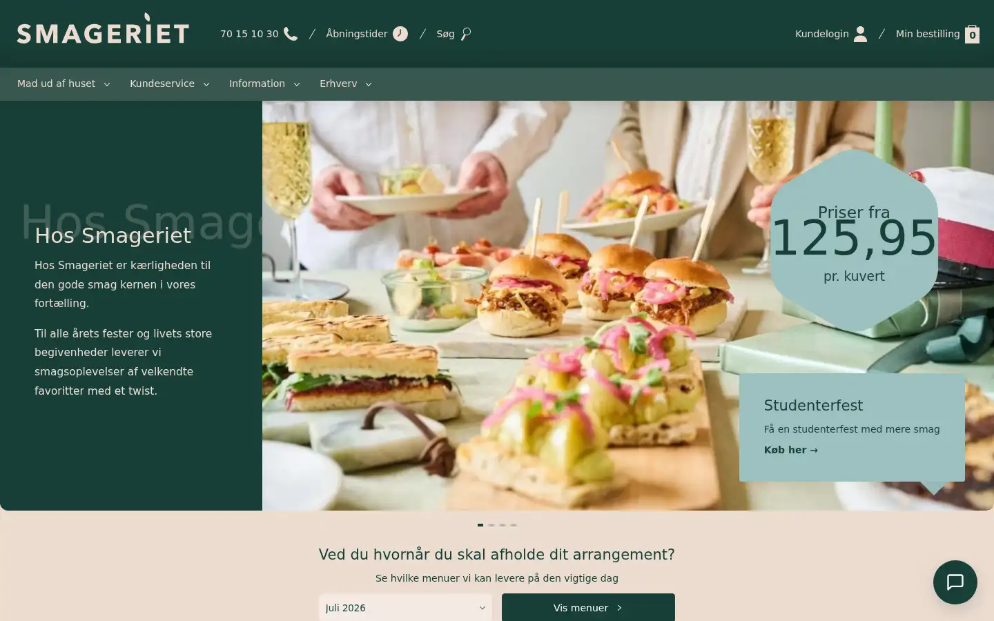 Screenshot of smageriet.dk