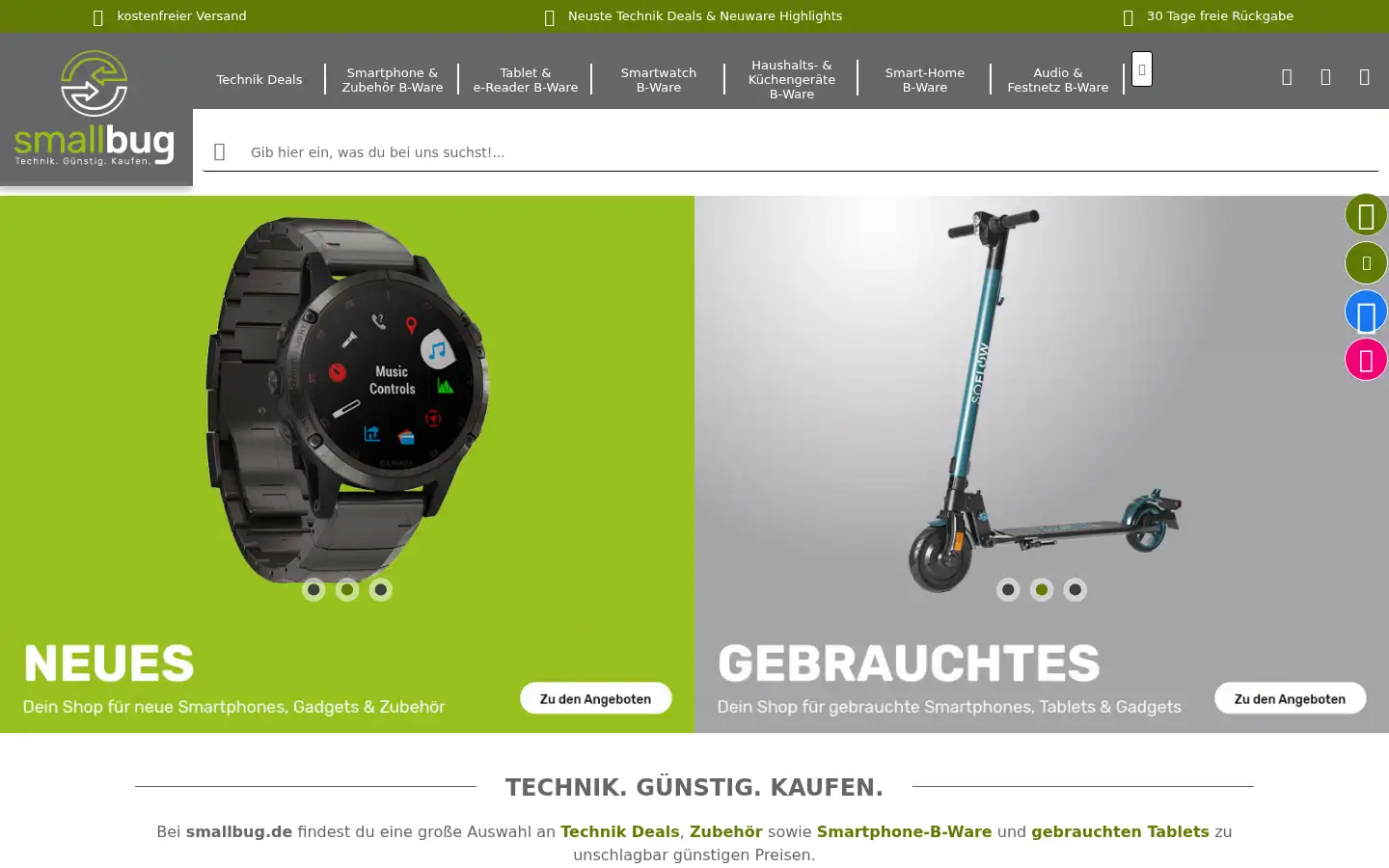 Screenshot of smallbug.de