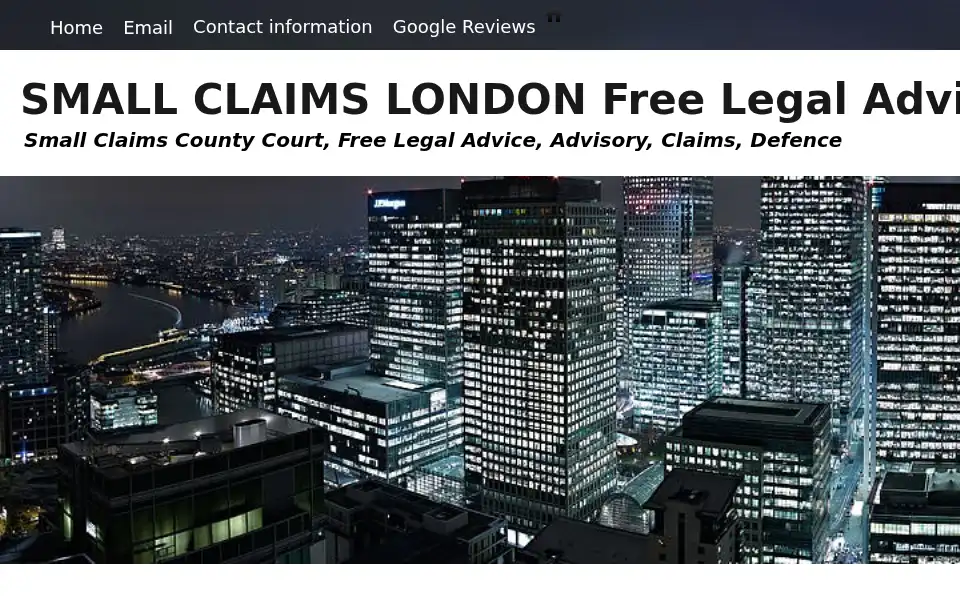 Screenshot of smallclaims.uk.com