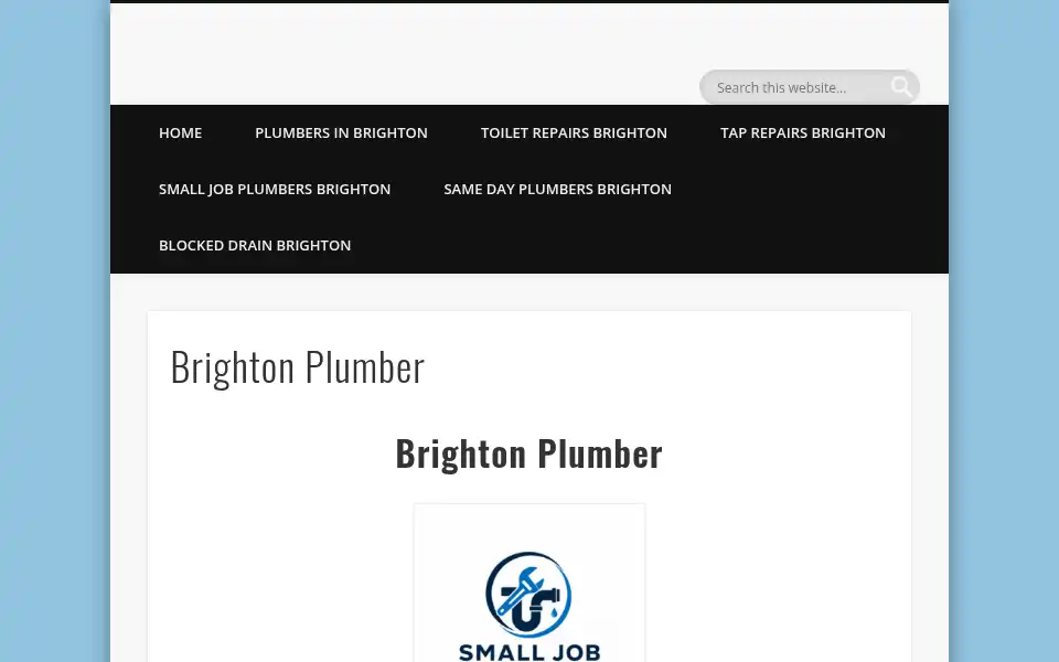 Screenshot of smalljobplumber.co.uk