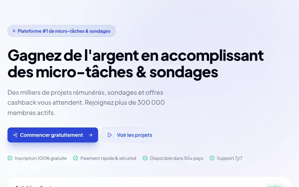 Screenshot of smalljobs.fr