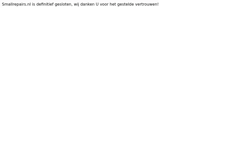 Screenshot of smallrepairs.nl