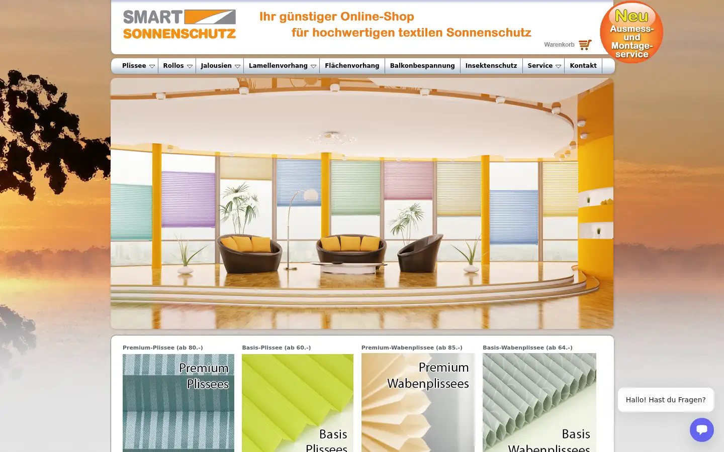 Screenshot of smart-sonnenschutz.ch