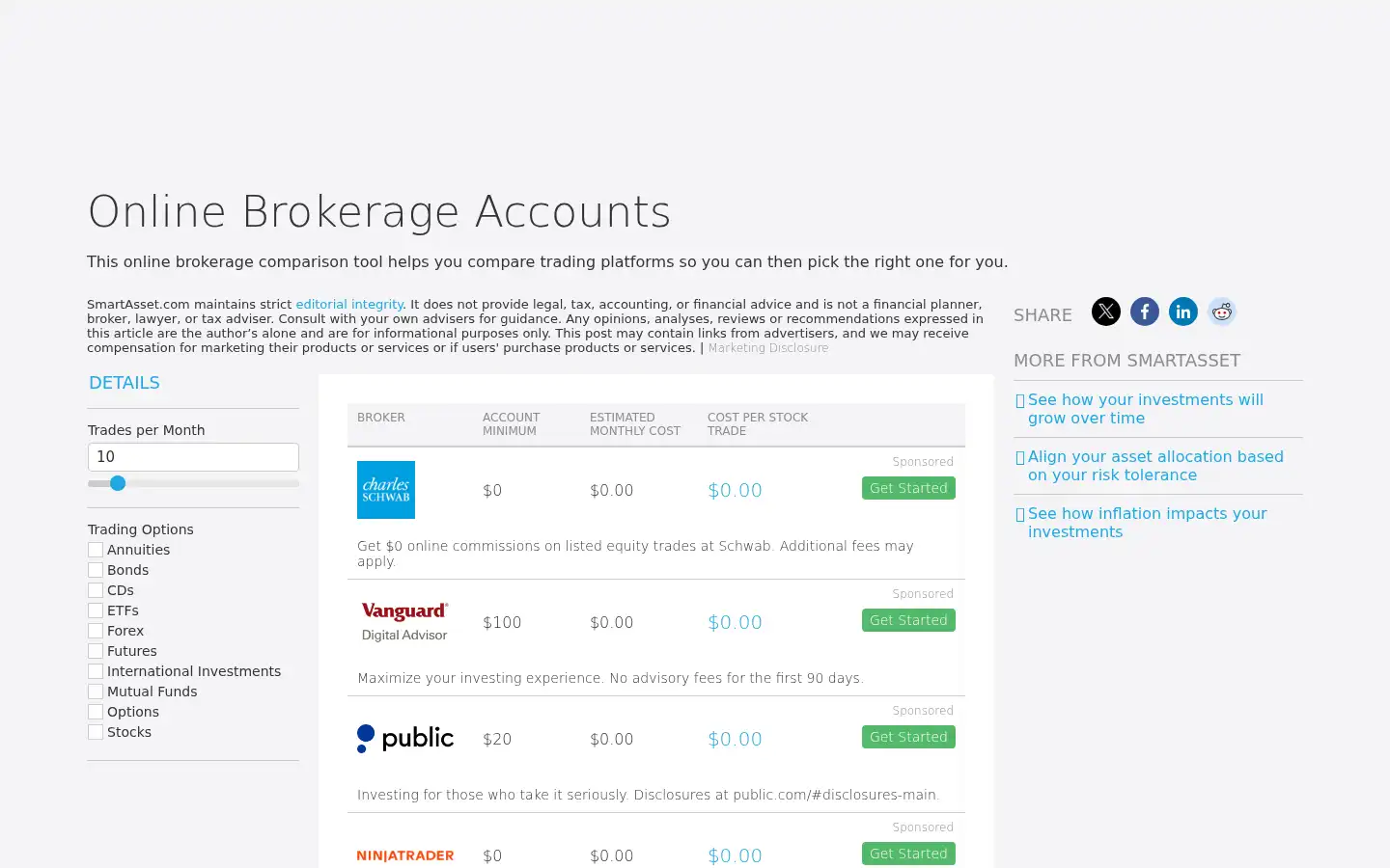 Screenshot of smartasset.com