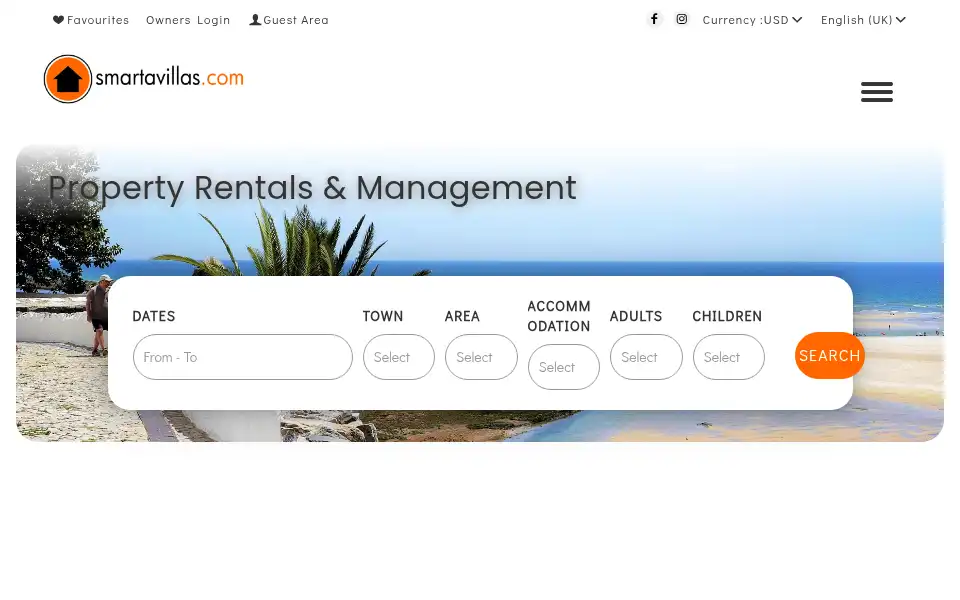 Screenshot of smartavillas.com